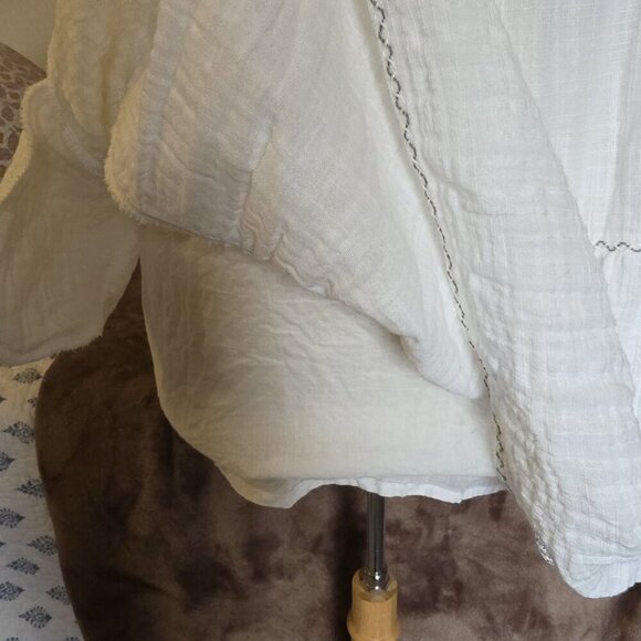 Max Studio White Embroidered Boho Dress Women’s Size Small Sleeveless Cotton - Picture 3 of 16